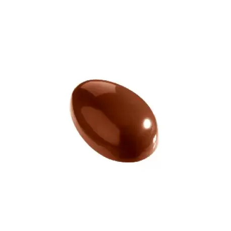 Chocolate World CW1251 Polycarbonate Glossy Chocolate Egg Mold - 70 x 47 x 25 mm - 54gr - 2x4 Cavity - Double Mold - 275x135x...