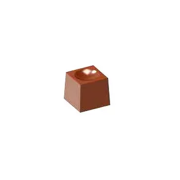 Chocolate World CW1695 Polycarbonate Cube with Indent Chocolate Mold - 22.5 x 22.5 x 20 mm - 11.5gr - 4x8 Cavity - 275x135x24...