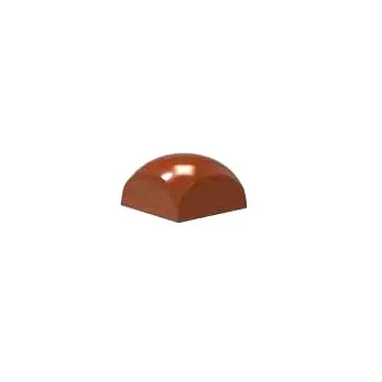 Chocolate World CW1865 Polycarbonate Square Sphere by Alexandre Bourdeaux Chocolate Mold - 25.5 x 25.5 x 15 mm - 9gr - 3x8 Ca...