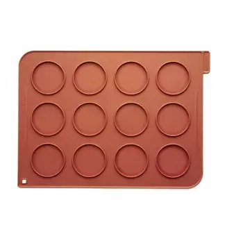 Silikomart Whoopies Pies Silicone mat - 300 x 400 x 1,5 mm – Ø 70 mm - 12 Indents