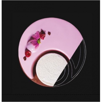 Martellato  36H4X22S Modular Stainless Steel Pastry Cake Moon Ring SET - MOON -2 pcs set - Size: Ø200 h40 mm - 1000ml Shaped ...