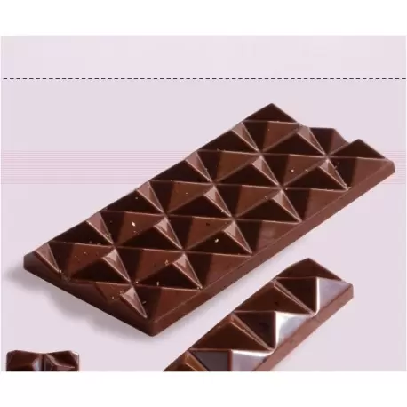 Martellato MA2009 Polycarbonate Chocolate Pyramids Bar Mold - 3 Cavity - 138 x 72 x 11mm - 80gr Tablets Molds