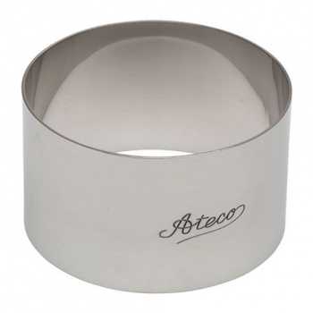 Ateco 4951 Ateco Stainless Steel Individual Pastry Ring - Round 2.75'' diam. 2.1''high Individual Cake Rings