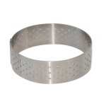 De Buyer 3099.02 De Buyer Stainless Steel Perforated Tart Ring - 3/4'' High Round Ø 2 1/2'' Finger & Individual Tart Rings
