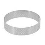 De Buyer 3099.03 De Buyer Stainless Steel Perforated Tart Ring - 3/4'' High Round Ø 3'' Finger & Individual Tart Rings