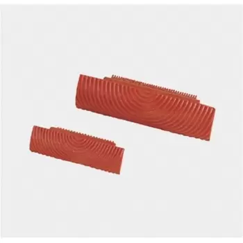De Buyer 0405.10 De Buyer Fauboix Wood Pattern Rubber Comb - 15cm - 6''' Ruler and Pastry Combs