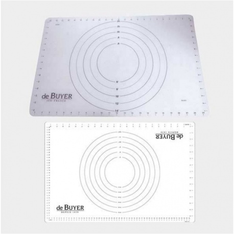 De Buyer 4937.60 De Buyer Non Stick Silicone Rolling mat with marks - 60cm x 40cm Rolling Mats