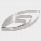 De Buyer 3099.73 De Buyer Stainless Steel Preforated Tart Ring Calisson Shaped - 25.5cm x 11cm x 2cm Other Shaped Rings