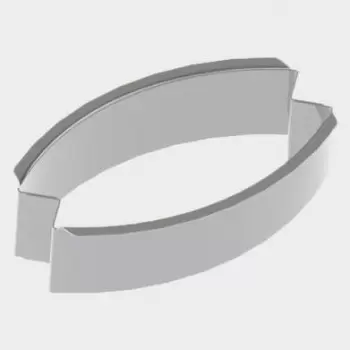 De Buyer 3318.05 De Buyer Stainless Steel Calisson Shaped Individual Tartlet Cutters - Finger & Individual Tart Rings