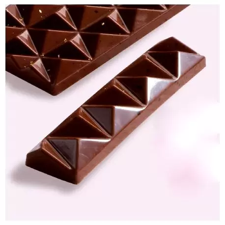 Martellato MA1915 Polycarbonate Chocolate Pyramid Single Bar Mold - 8 pcs 123x27 h12mm - 30gr Tablets Molds