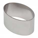 Ateco 4906 Ateco Stainless Steel Individual Pastry Ring - Oval 3.13'' diam. 1.38'' high Individual Cake Rings