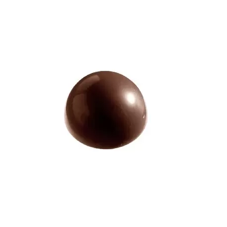 Chocolate World CW2252 Polycarbonate Hemisphere Half Sphere Chocolate Mold Ø 59 - 59 x 59 x 29 mm - 71gr - 8x1 Cavity - Doubl...