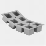 De Buyer 1836.01 De Buyer Elastomoule Silicone Mold - Cubes 8 Cavity - 5x5x5 cm - 30 x 17 cm De Buyer Flexible Molds