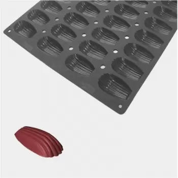 De Buyer 1707.60 De Buyer MOUL FLEX PRO Silicone Molds - Madeleines - 8x4.2x1.8 cm - 60cm x 40cm - 40 Cavity De Buyer Flexibl...