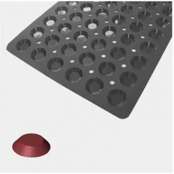 De Buyer 1711.60 De Buyer MOUL FLEX PRO Silicone Molds - Mini Rounds Tartlets - ? 4.5 cm x 0.8cm - 60cm x 40cm - 60 Cavity De...