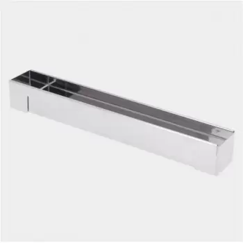 De Buyer 3205.04 De Buyer Stainless Steel Insert Log Mold with removable ends - Square Insert - 30 x 4.4 x 4 cm Log Molds