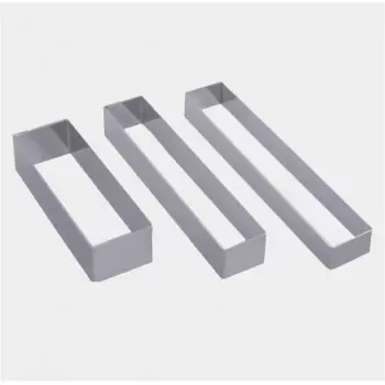 De Buyer 3943.13 De Buyer Stainless Steel Long Rectangle Shape for Plate Dressing - 12 x 4.3 x 4 cm Decorating Tools