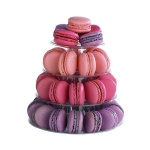 Small Clear Macarons Pyramid Holder - Holds 35-40 Macarons - Height: 20 cm - Base: Ø 18 cm  - Pack of 6