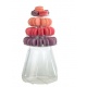 Pastry Chef's Boutique M12065 Small Clear Macarons Pyramid Holder - Holds 35-40 Macarons - Height: 20 cm - Base: Ø 18 cm - Pa...