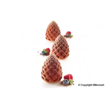 Silikomart Professional Pine Cone Mold - FORESTA 110 - 5 Cavity - Ø 60 - h 73 mm - 110 ml