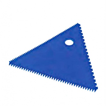 Pastry Chef's Boutique M2765 Plastic Triangular 3 Sided Pastry Comb Ruler and Pastry Combs