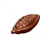 Chocolate World CW2397 Polycarbonate Open Cocoa Pod Bean Chocolate Mold - 49 x 24 x 24 mm - 6.5gr - 3x8 Cavity - Double Mold ...