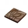 Chocolat Form CF0207 Polycarbonate Napolitain Cocoa Bean Chocolate Mold - 34x34x4 mm - 3x6 pc - 5 gr - 135x275x24mm Bars & Na...