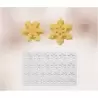 Martellato 20-D029 Polycarbonate Snowflake Decoration Chocolate Mold - 2 Sizes - 26 Cavity - Ø30 and Ø40 mm Chocolate Decorat...