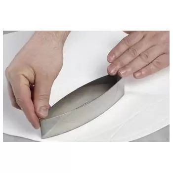 Pastry Chef's Boutique M02248 Stainless Steel Heavy Duty Leaf Cutter - 19 x 4.5 cm Nougattine Cutters