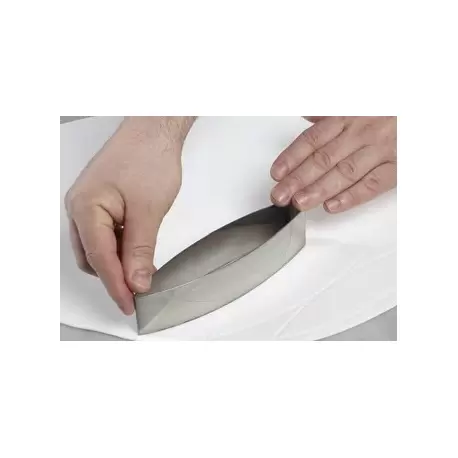 Pastry Chef's Boutique M02247 Stainless Steel Heavy Duty Leaf Cutter - 16 x 4 cm Nougattine Cutters