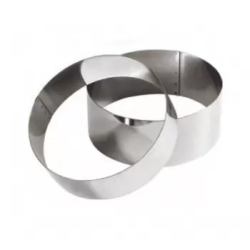 Pastry Chef's Boutique M06862 Special Wedding Cake Stainless Steel High Cake Ring - 8 cm High - Ø 26 cm - Extra High Wedding ...