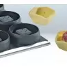 Pastry Chef's Boutique M07854 Square Plain Kali Tart Mold - 15 Cavity - Ø 2.8 x 1.8 cm - 29 x 19 cm Tart & Quiches Pans