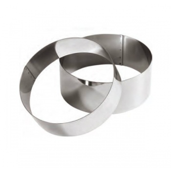 Pastry Chef's Boutique M06668 Wedding Cake High Stainless Steel Cake Ring - ø 14 cm - 14 cm High Extra High Wedding Cake Ring