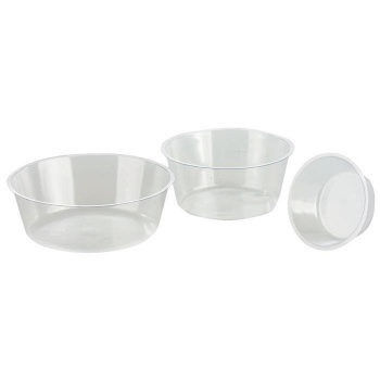 Pastry Chef's Boutique M20158 Clear Cristal European Baba Plastic Cups - Ø 68mm Bottom - Ø 80mm Top x32mm - Pack of 250 Mono ...