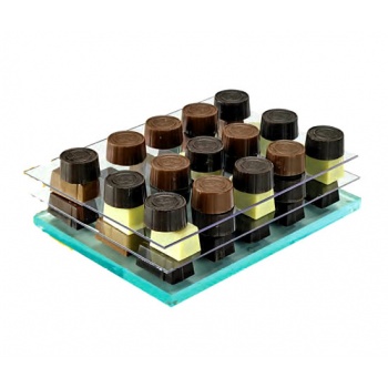 Pastry Chef's Boutique M40234 Polycarbonate Chocolate Display Rectangular Shelves - 20x15 cm Display for Chocolates