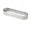 Pastry Chef's Boutique M7687 Stainless Steel Oval Tart Ring 13 x 4 cm - 2 High Finger & Individual Tart Rings