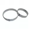 Pastry Chef's Boutique M6506 Stainless Steel Round Tart Ring ø 9 cm - 1.6 cm High - Pack of 6 Finger & Individual Tart Rings