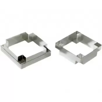 Pastry Chef's Boutique M7661 Stainless Steel Square Tart Cutter for 8.5 cm Square Tarts Square Tarts Rings