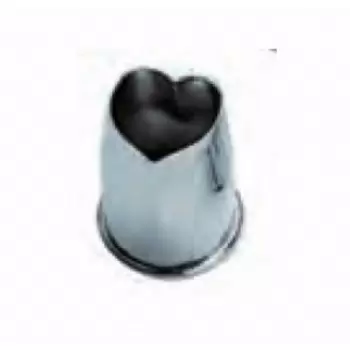 Pastry Chef's Boutique 02510 Stainless Steel Mini Almond Paste Ganache Cutter - Heart 3 cm - High 6 cm Specialty Cookie Cutters