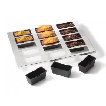 Matfer Bourgeat 347060 Matfer Bourgeat Exoglass® Mini Cakes Baking Set - 15 Molds - 9 x 4 x 4 cm Exoglass Molds