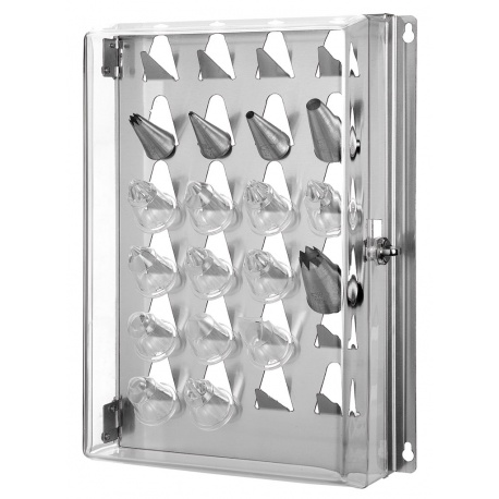 Matfer Bourgeat 167900 Matfer Bourgeat Storage Rack for pastry Tips -Holds 24 Tips Couplers, Nails and Storage