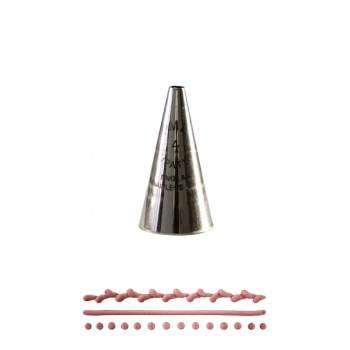 PME XST4 Stainless Steel High Definition Pastry Writing Tip - XST4 - 4 mm Writing Pastry Tips