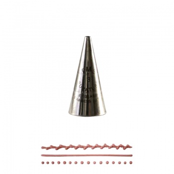 PME XST3 Stainless Steel High Definition Pastry Writing Tip - XST3 - 3 mm Writing Pastry Tips