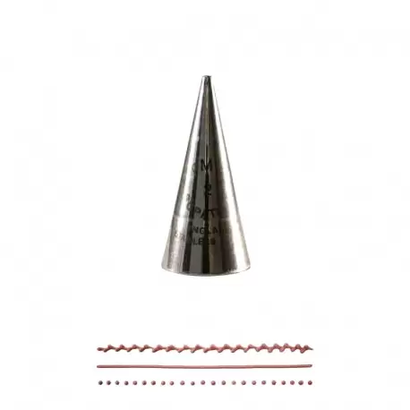 PME XST2 Stainless Steel High Definition Pastry Writing Tip - XST2 - 2mm Writing Pastry Tips