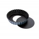 Matfer Bourgeat 331811 Matfer Bourgeat Exopan® Steel Non-Stick Fluted Sponge Cake Mold With Removable Bottom - Ø 4 3/4", H 3/...