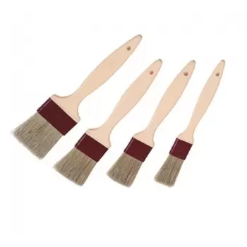 Matfer Bourgeat 116017 Matfer Bourgeat Natural Bristtle Flat Pastry Brush - 2 3/8'' Wide - Bristle length 2'' Pastry Brush