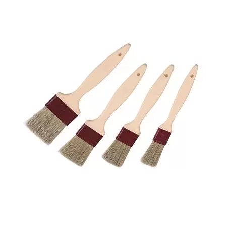 Matfer Bourgeat 116017 Matfer Bourgeat Natural Bristtle Flat Pastry Brush - 2 3/8'' Wide - Bristle length 2'' Pastry Brush