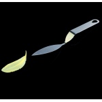 Pavoni FLYCHOC Small Stainless Steel Offset Chocolate Leaf  Making Tool - Thin Leaf - 20 x 60 mm