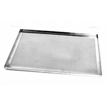 Pavoni JF06040D20P00G Stainless Steel Perforated Full Size Sheet Pan - Straight Edges - 600 x 400 mm Sheet Pans & Extenders