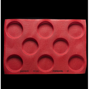 Pavoni FF10 Pavoni Microperforated Silicone Mold for Bread and Viennoiseries - Deep Round Molds Ø 120 x 30 mm - 600 mm x 400 ...